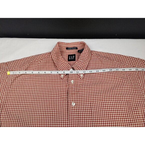 Gap Men's Red Classic Oxford Shirt/Button Size L SKU 3989 - Picture 6 of 9